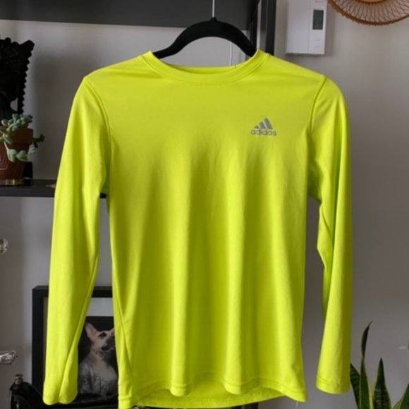 adidas Tops - neon green adidas running top (2 for 10)